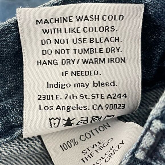 NWT Boyish Jeans Women’s Teens “The Nico” Utility Jogger Med Dark Wash -Size 27” - Picture 14 of 14